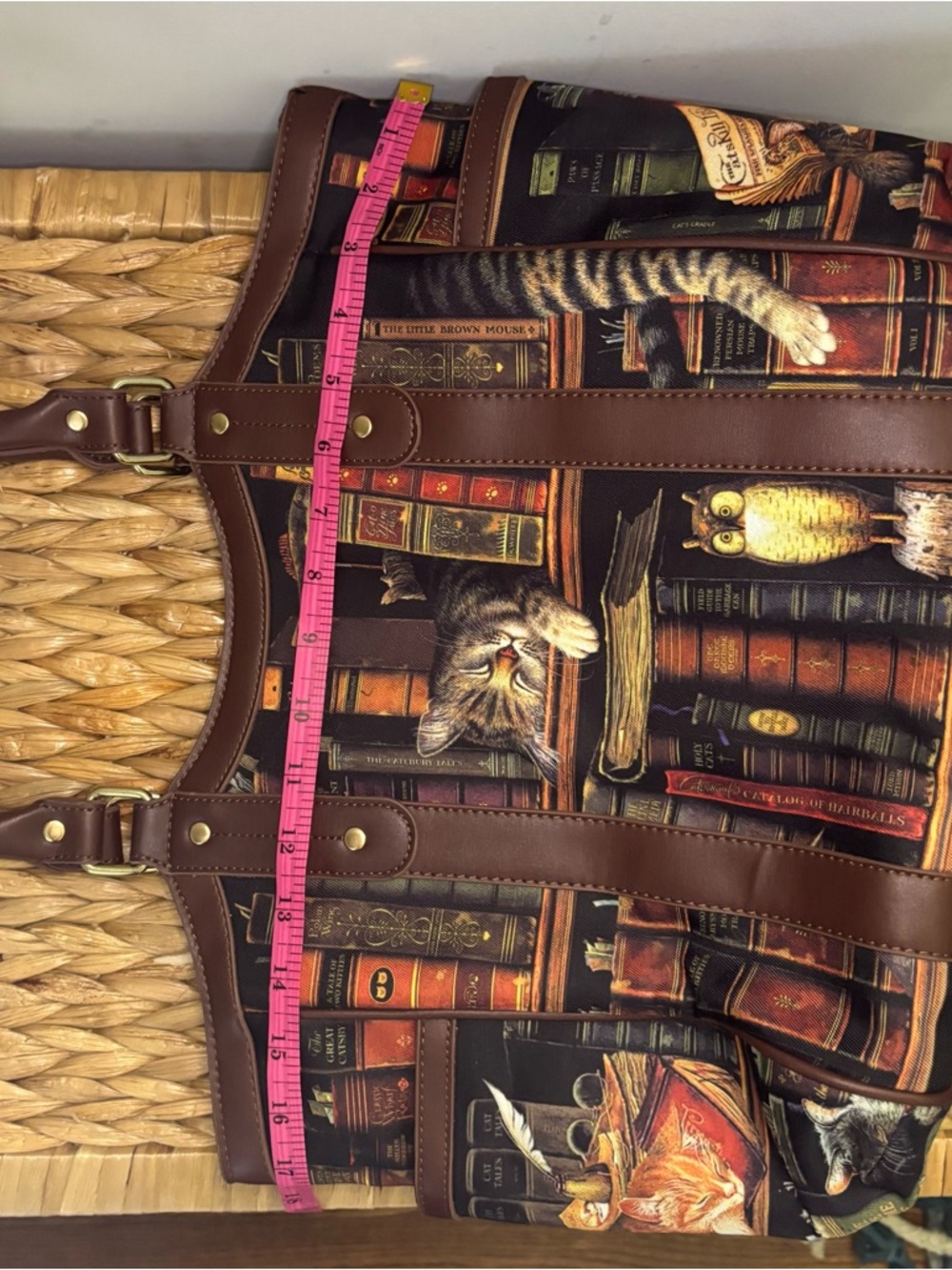 🐈Bradford Exchange Cat & Books Classic Tails Tote Bag 🐈‍⬛ - Picture 14 of 16